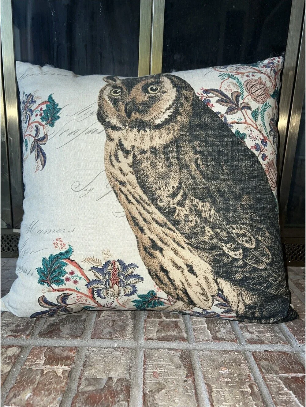 Owl Decorative Pillow  18x 18